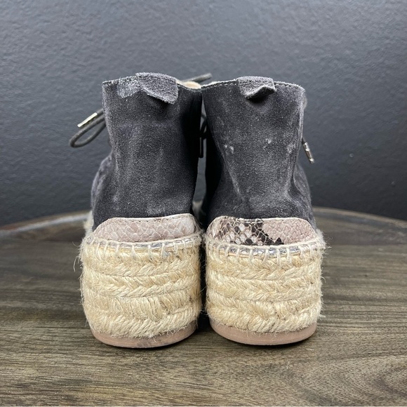 Rag & Bone Geneva Suede Wedge Lace Front Espadrilles Size Women - Picture 5 of 12